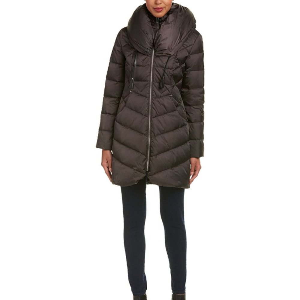 Via Spiga Oversized Hood Down Coat, Concrete